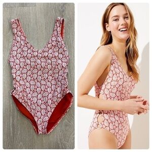 LOFT Beach Palm Ring One Piece Swimsuit